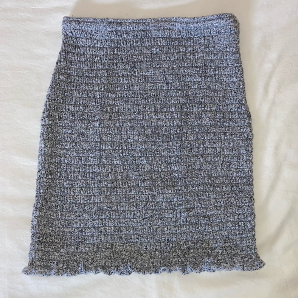 Aritzia Wilfred Free Grey Knit Skirt